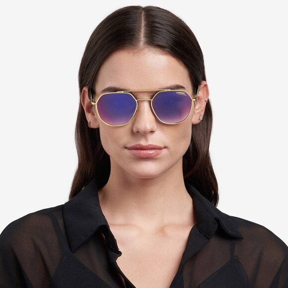 CARRERA 303/S 02M2 YB Aviator Sunglasses - Black/Gold/Blue/Red Gradient main image 11
